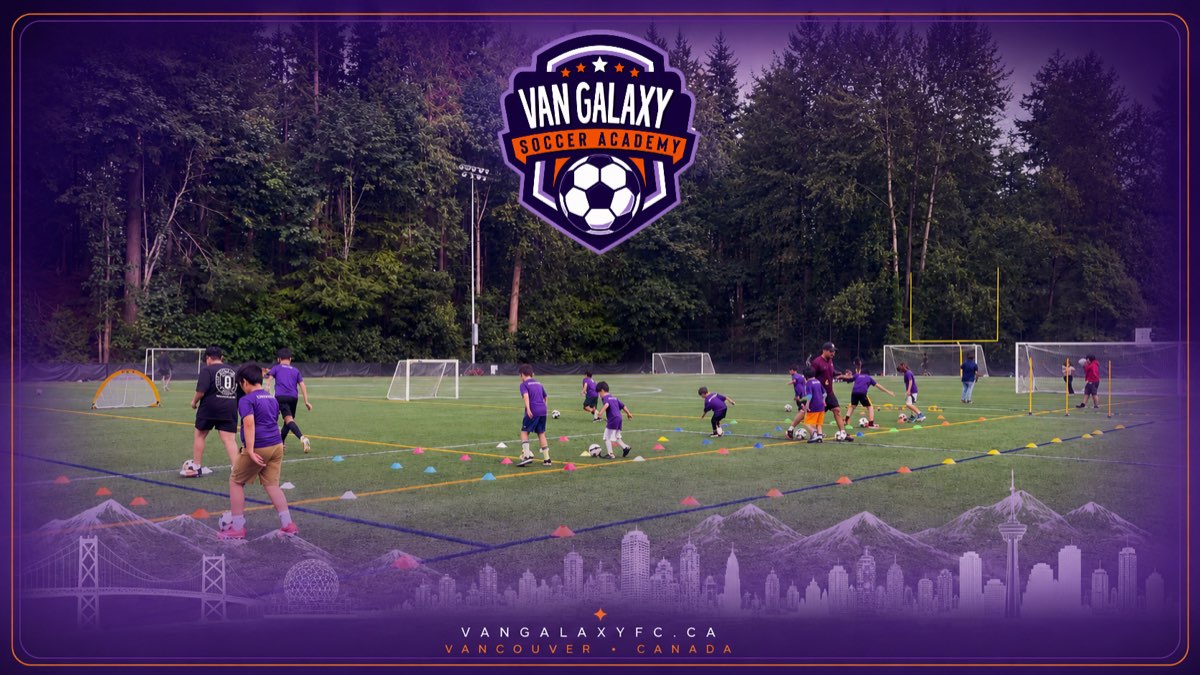 Young players dribbling through a cone-and-ladder course